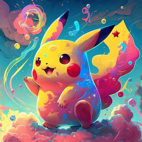 Artstation Colorful Pikachu