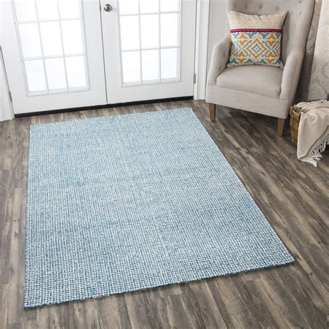 Rizzy Home Br651a Teal 9 X 12 Hand Tufted Area Rug