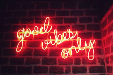 Aesthetic Good Vibes Only Neon Sign