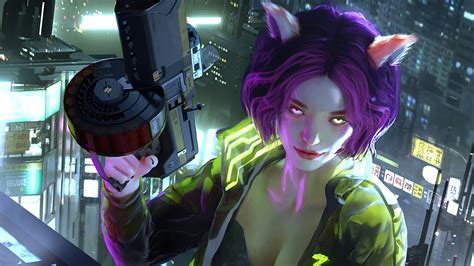 Cyberpunk Girl Sci Fi 4k Hd Wallpaper Rare Gallery