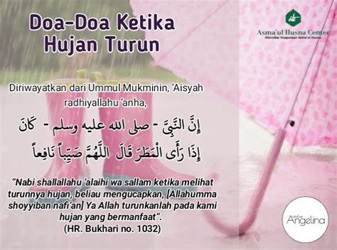 Doa-doa ketika hujan turun - Asmaul Husna Center