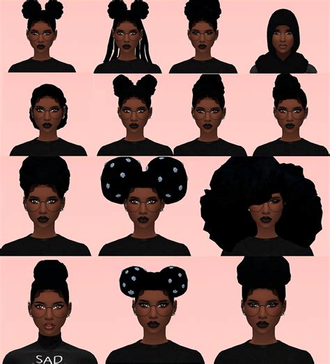 Sims 4 Maxis Match Hair Afro Textured