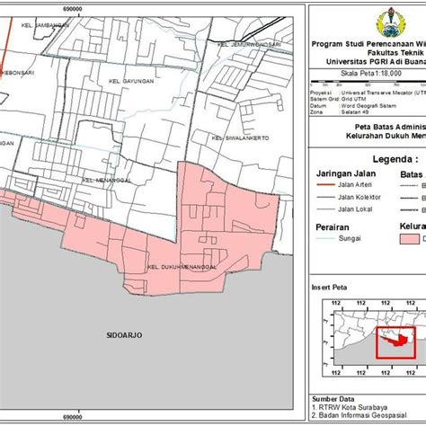 Gambar Peta Administrasi Kelurahan Dukuh Menanggal Download Scientific Diagram