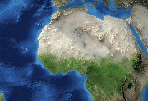 Northern And Central Africa Satellite Imagery 3d Elevation By Scott