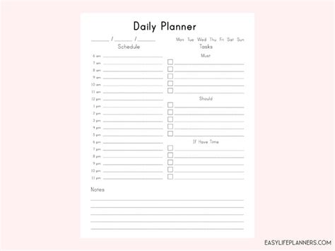 Daily Planner 2021 Planner Insert Made To Fit Big Happy Etsy