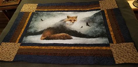 Quick Fox Panel Quilt Completed Rquilting