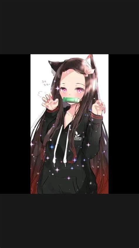 Nezuko As A Cat😊😅😅😅 Anime Art Cats