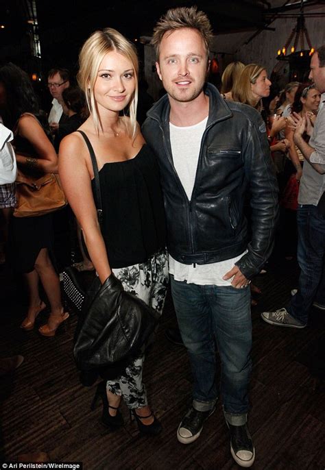 breaking bad star aaron paul and his wife lauren make first public appearance as newlyweds