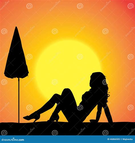 Vector Silhouette Of A Woman Stock Vector Illustration Of Beauty
