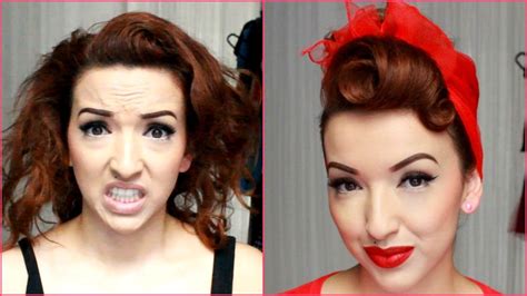 my go to quick pinup hair style nasty to classy youtube