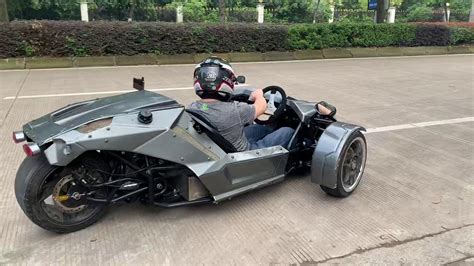 They specifically set up the front suspension to keep the chassis flat during cornering. Electric ZTR three-wheeled sports car - YouTube