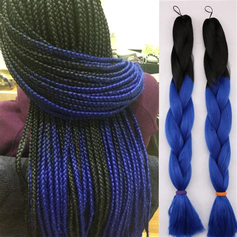 24 Synthetic Crochet Braids Hair Dark Blue 5pcslot Kanekalon Jumbo Braids Xpression Braiding