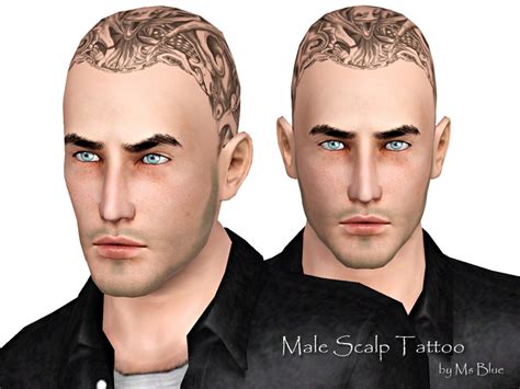 The Sims Resource Male Scalp Tattoo