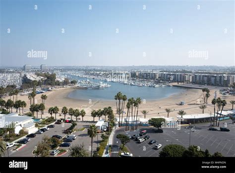 Aerial View In The Marina Del Rey Neighborhood Of Los Angeles