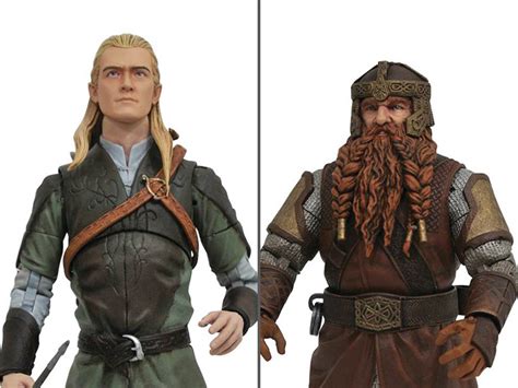 Action Figures O Senhor Dos Anéis 7 Select Line Elfo Legolas E Anão