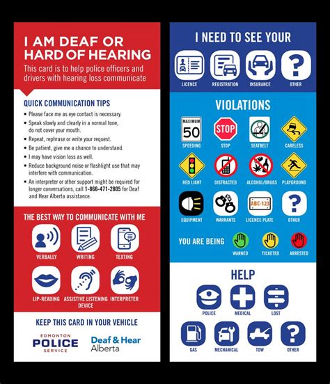 Visual Card Helps Edmonton Police And Drivers Communicate Better Blue