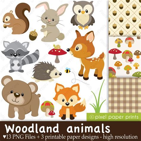 10 Forest Animal Clipart Preview Baby Woodland Ani Hdclipartall