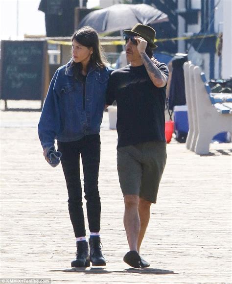 Anthony Kiedis And Girlfriend Helena Vestergaard Walk In Each Others