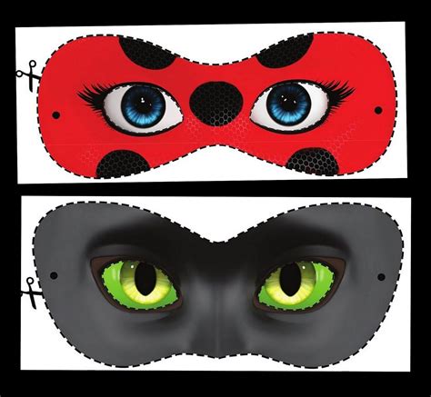 Check spelling or type a new query. Free Printable Miraculous Ladybug and Cat Noir Masks. - Oh ...