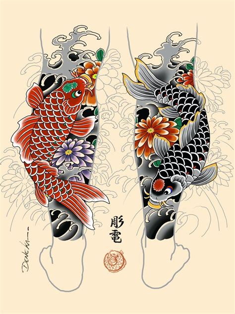 Traditional Japanese Koi Fish Art ~ Tattoo Koi Fish Japanese Flash