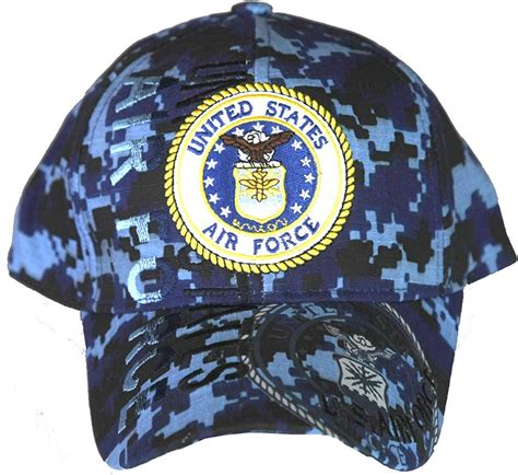 United States Air Force Embroidered Digital Blue Camo Cap