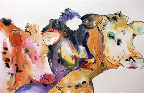 Kaysmithbrushworks Colorful Cows