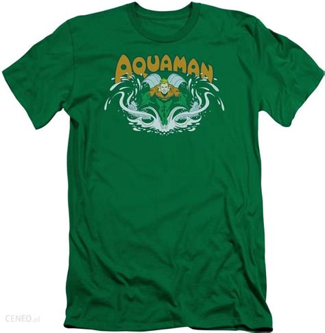 dc comics custom aquaman splash men s 30 1 100 cotton slim fit short sleeve t shirt ceneo pl