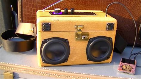 Sold Train Suitcase Boombox Battery Powered Dusty Tones By Hi Fi