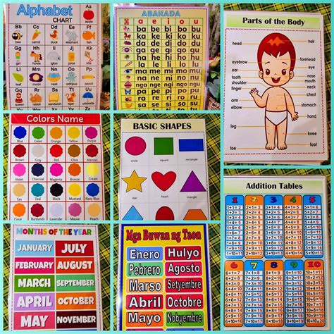Sale Laminated Educational Chart Poster A Size Shopee Philippines My