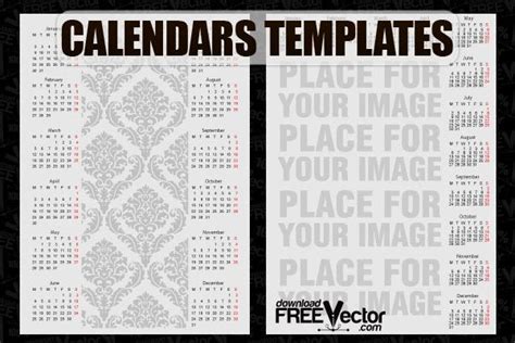 Free Vector Calendars Templates Vector For Free Download Freeimages