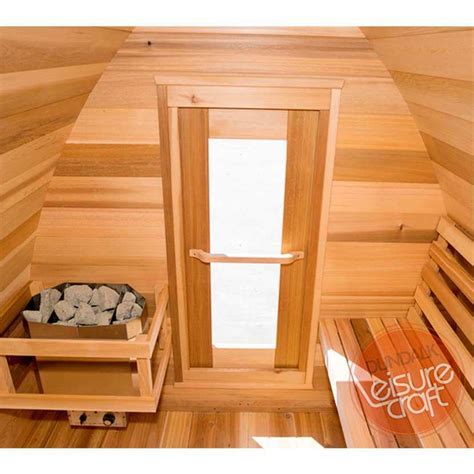 Dundalk Outdoor Mini Pod Sauna Red Cedar Heater Included Divine Saunas