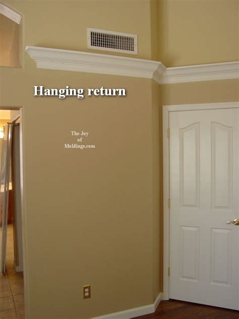 Installing crown molding in a room with vaulted ceilings is going to be trickier than installing on ceilings of regular height. 4how-to-cut-crown-molding-returns-vaulted-ceiling - The ...