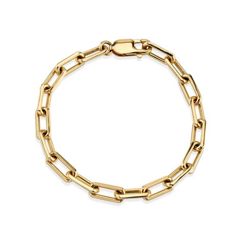 14k Gold Long Link Chain Bracelet Sheryl Lowe