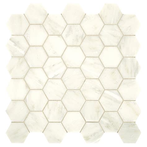 Daltile Premier Accents Cotton Hexagon 12 In X 12 In X 8 Mm Stone