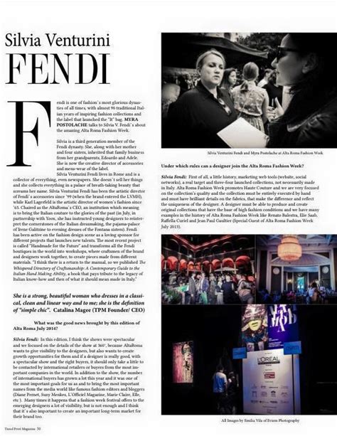 Interview With Silvia Venturini Fendi Trend Privé Magazine