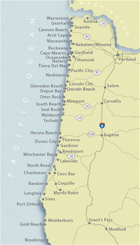 Oregon Coast Map Of Our Vacation Rental Locations
