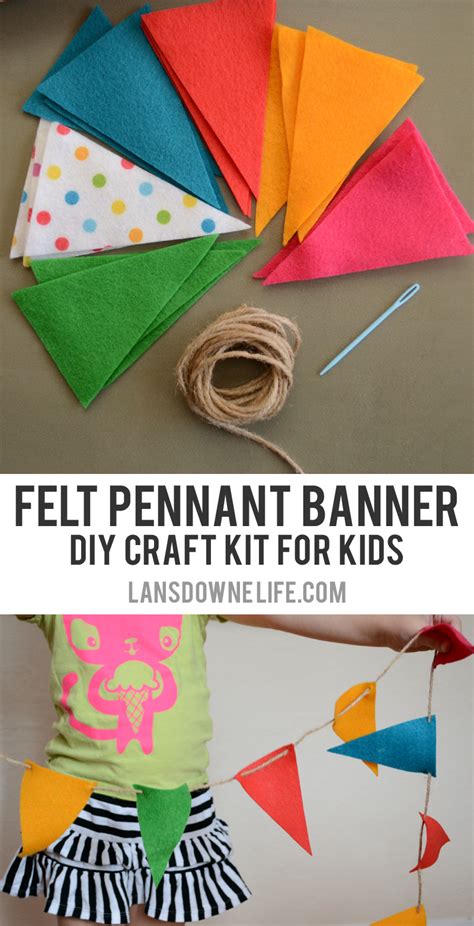 Diy Craft Kits For Kids Felt Pennant Banner Lansdowne Life