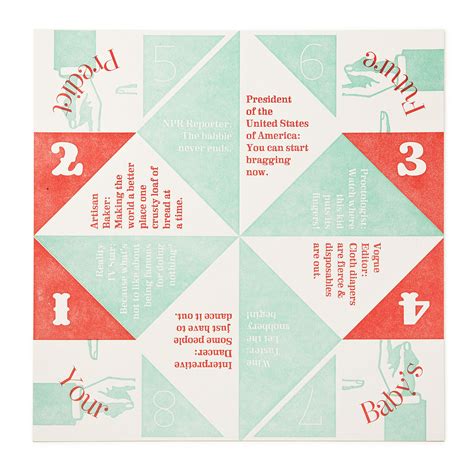 Examples of Paper Fortune Tellers - VISUAL LANGUAGE