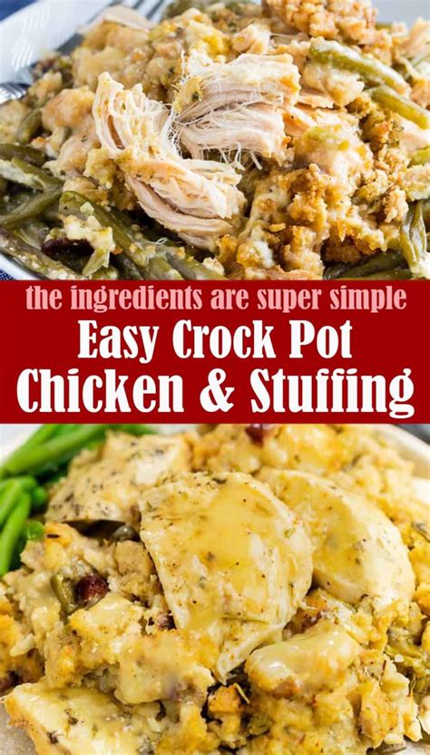 Easy Crock Pot Chicken And Stuffing Lindsys Kitchen