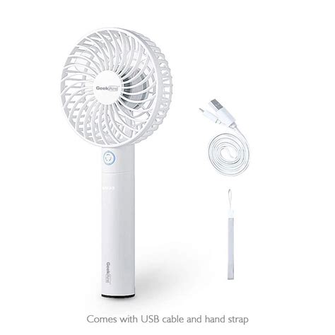 Geek Aire 4 Inch Rechargeable Mini Fan With 2600 Mah Power Bank 5