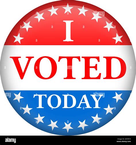 I Voted Today Pins Isolated Vector Stock Vector Image And Art Alamy