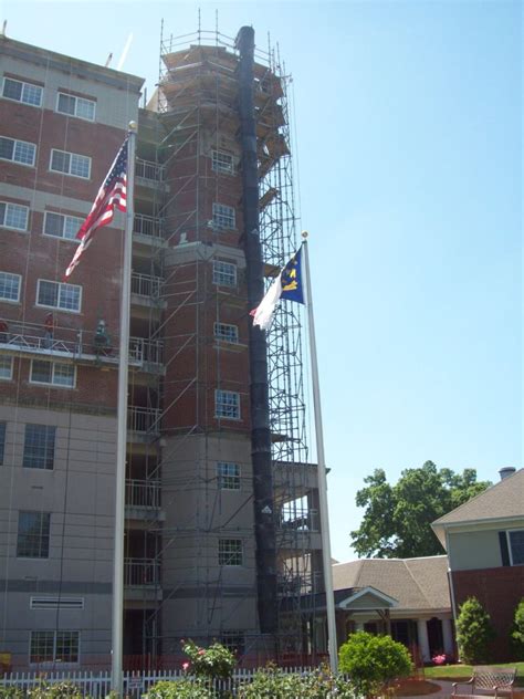 Temporary Debris Chutes Associated Scaffolding