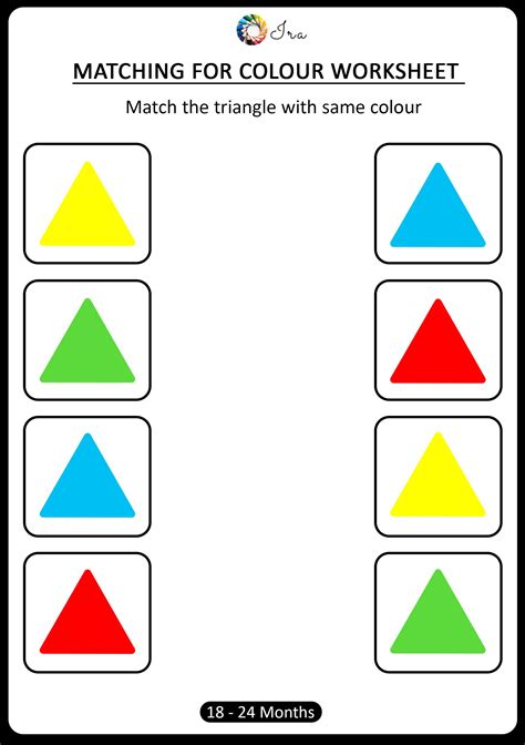 Color Matching Preschool Color Worksheets For Preschool Nursery