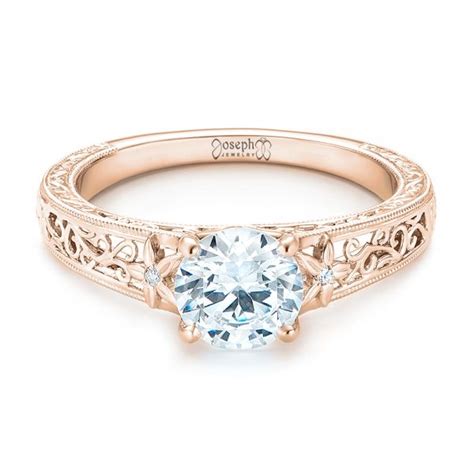 Kingston gold long pendant necklace in rose gold filigree mix. 18k Rose Gold Vine Filigree Diamond Engagement Ring #102564 - Seattle Bellevue | Joseph Jewelry
