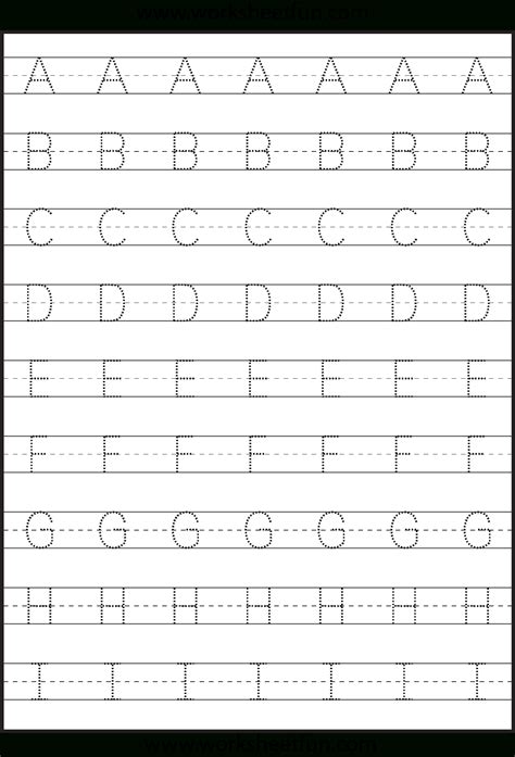 Free Pre K Worksheets Tracing