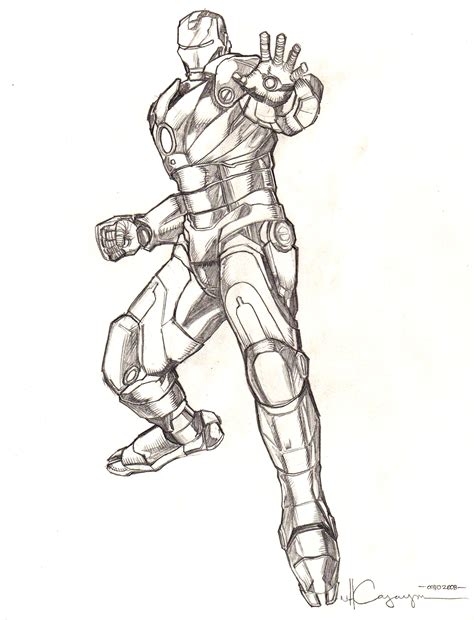 You now have a finished inked drawing of tony stark's iron man helmet! Iron Man Drawing In Pencil at GetDrawings | Free download