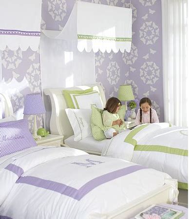 Maybe you would like to learn more about one of these? Lilac and green - so soft and pretty daughters room ...