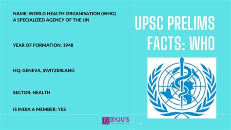 World Health Organisation Who Important International Organisations