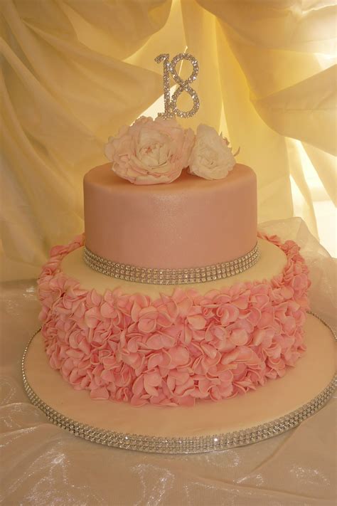 When you turn to age 18 then you should share the 18 cake image on your social networks. pink 18th birthday cake we made. Ruffles and peonies . | 18th birthday cake, 18th birthday cake ...