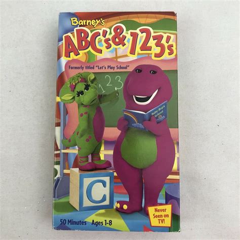 Vhs Barney Barneys Abcs And 123s Vhs 2000 Etsy Israel